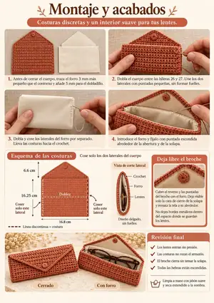 Página interna: Estuche para Lentes a Crochet